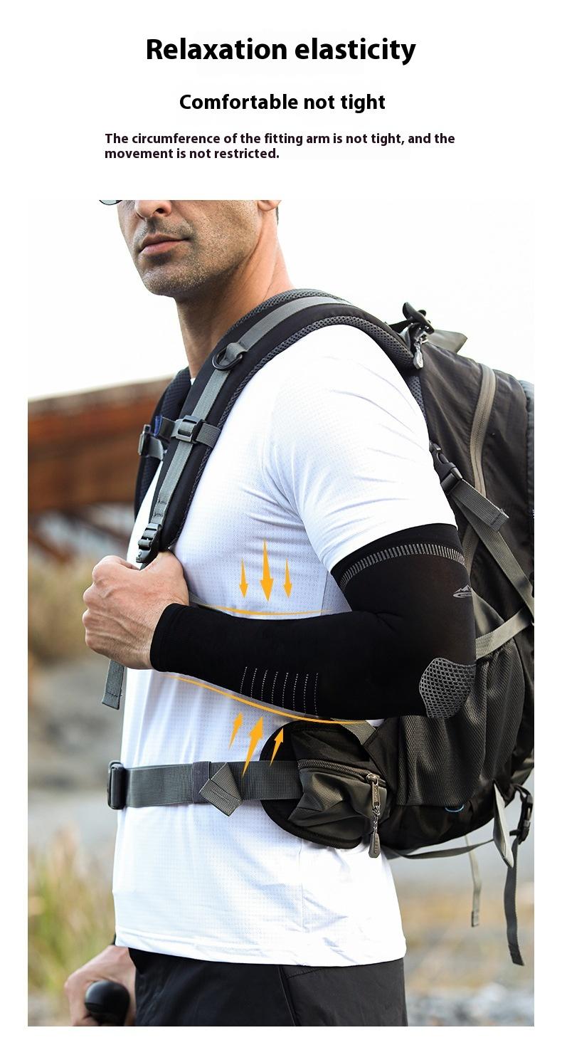Product Introduction of Summer Ice Silk Sunscreen Arm Protection Men's Outdoor Sports Driving Cycling Ice Sleeve Fishing Sunshade Breathable Sleeve Cover 12