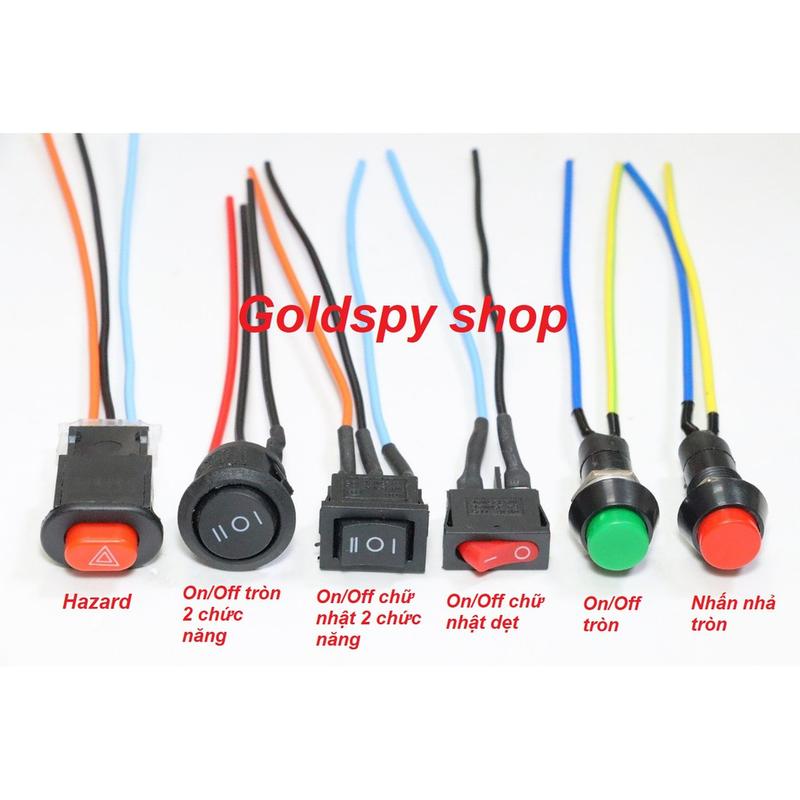 Công Tắc Xe Máy 6 loại ON/OFF - Nhấn Nhả - Hazard ( giá 1 chiếc) 5
