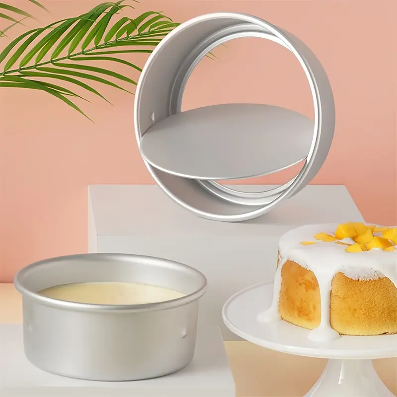 3pcs Cake Pan Set 10.16/15.24/20.32cm Aluminum Cake Molds, with Removable Bottom Round Cake Baking Pan Kitchen Tools 1