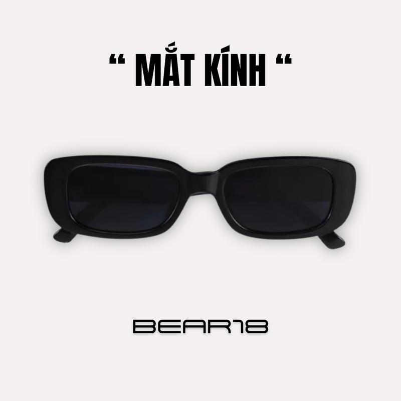 Kính mát thời trang màu đen y2k , kính râm gọng to dành cho nam và nữ cực chất BEAR18 - MK101