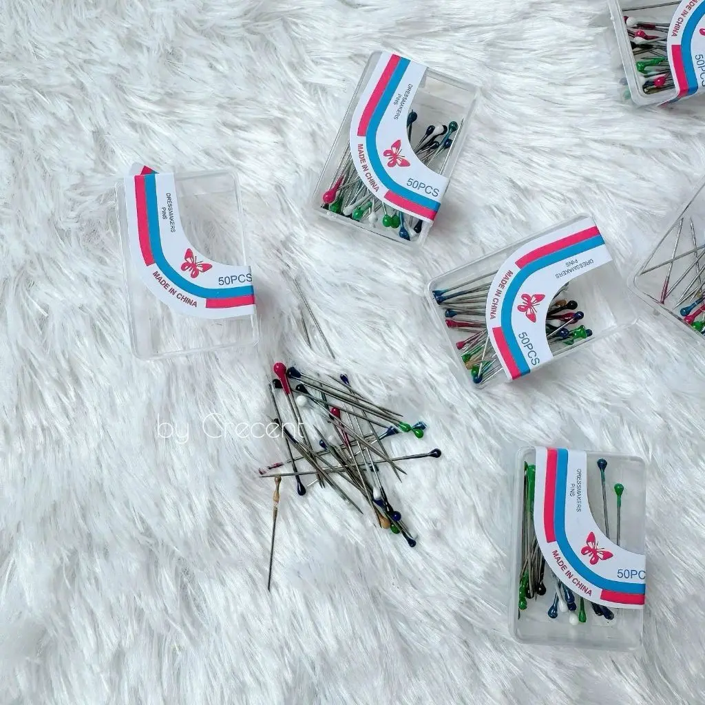 Jarum Pentul Mini Kecil Warna Isi 20 - 30 Pieces Pcs Untuk Hijab Jilbab Kerudung Kotak Mika
