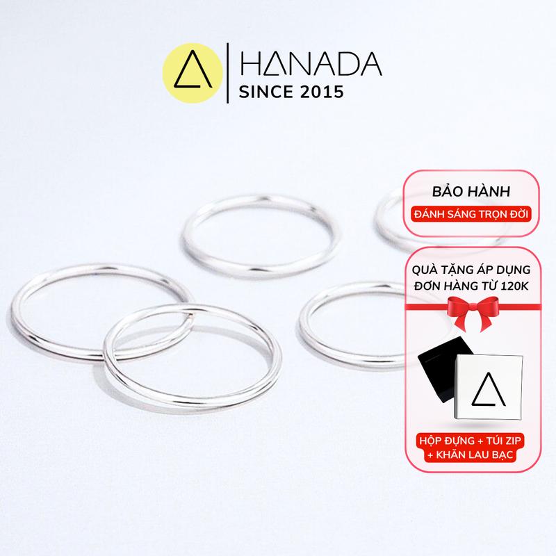 Nhẫn Bạc Trơn Mảnh Đơn Giản Không Đá 0001 L01