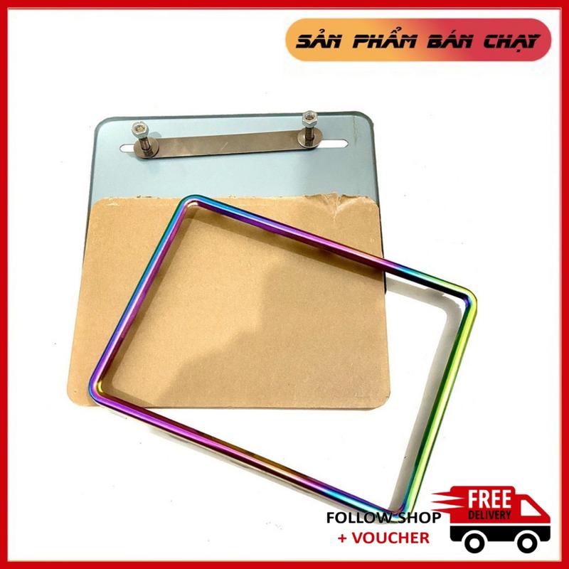  Bộ Khung Biển Số Mica + Ốp Viền Biển 7 Màu Titan Đầy Đủ Cực Đẹp 