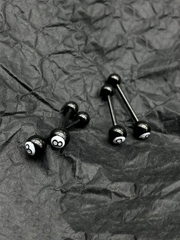 Punk Style Stainless Steel Tongue Ring, Fashion Jewelry for Party, Daily Clothing Decor, Trendy All-match & Exquisite Pierce Jewelry for Birthday Gift, Vertical Labret Jewelry 3