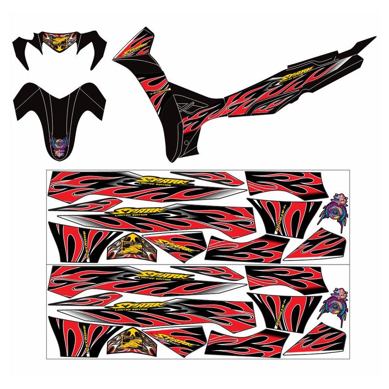 tem rời lửa V3 dán xe sirius 50cc -110cc