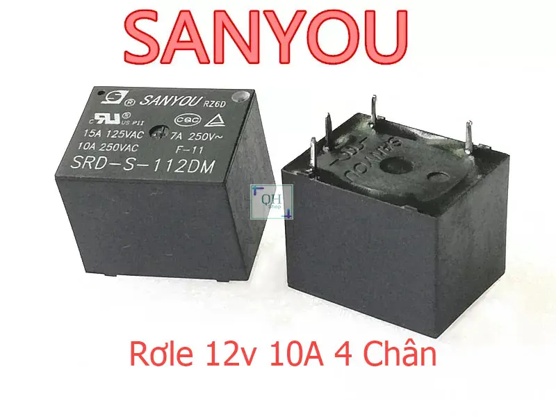 Rơ Le SanYou SRD-S-112DM 12V DC Dòng 4 Chân Linh Kiện Thay Thế