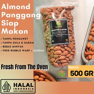 ROASTED ALMOND 500 GRAM PREMIUM - KACANG ALMOND PANGGANG KUPAS 500 GRAM Snack Food