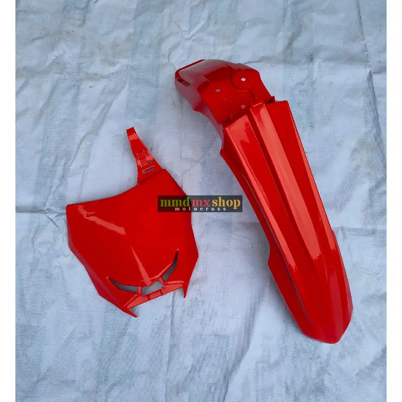 Spakbor depan rmz 450 dan Papan nomor rmz 450 set Supermoto Crf 150 l Klx bf Dtracker new 5