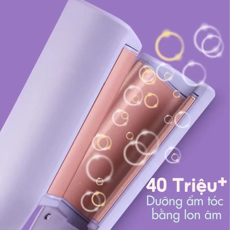 ￼Máy Uốn Tóc Xoăn Hippie 32mm Chất liệu gốm sứ cramic 8