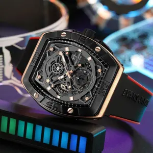 jam tangan Evans Jayden Jam Tangan Pria 9549 Rubber Silicon Kaca Sapphire Chronograph Water Resistant 5 ATM Watches