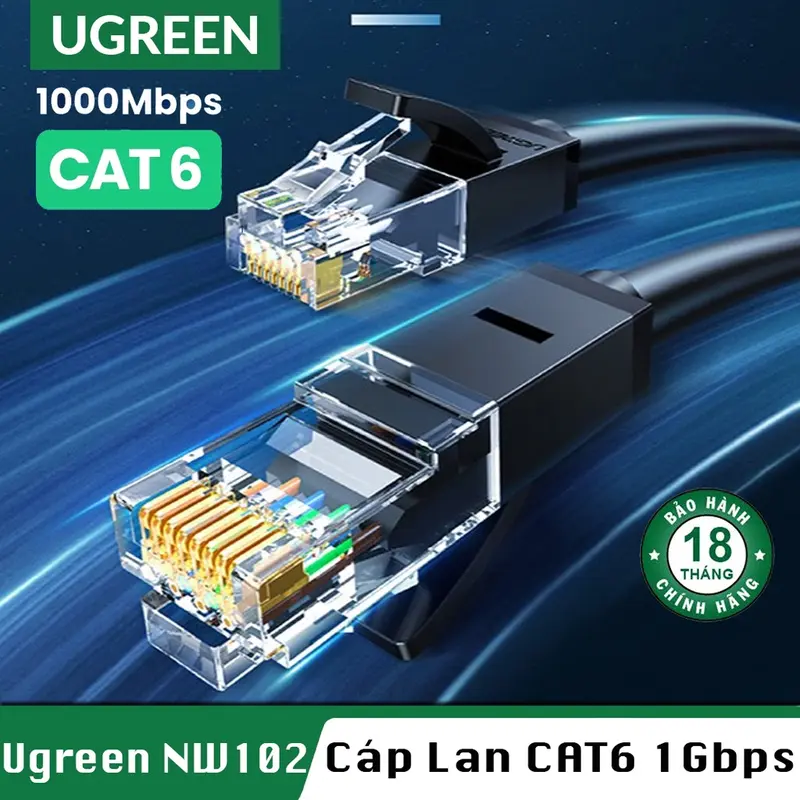 Cáp mạng RJ45 Cat6 Ugreen NW102 60545 20158 20159 20160 20161 20162 (lan 1000Mnps) 0