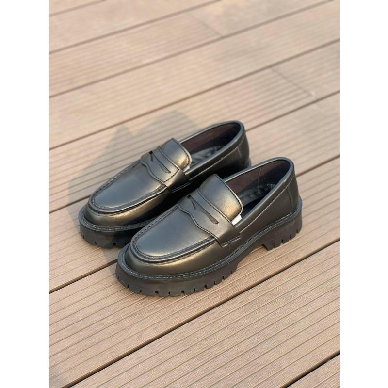 Giày Lười Nam Loafer Da Xít Đế Chucky Đen Trắng, Giày Da Nam Kiểu Dáng Công Sở Cao Cấp Mã 2526 - Xưởng Giày Chelsea Boot 2
