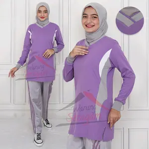 Kaos Olahraga Wanita Training Seragam / Baju Senam Muslimah Terbaru / Baju Olahraga Cewe Setelan