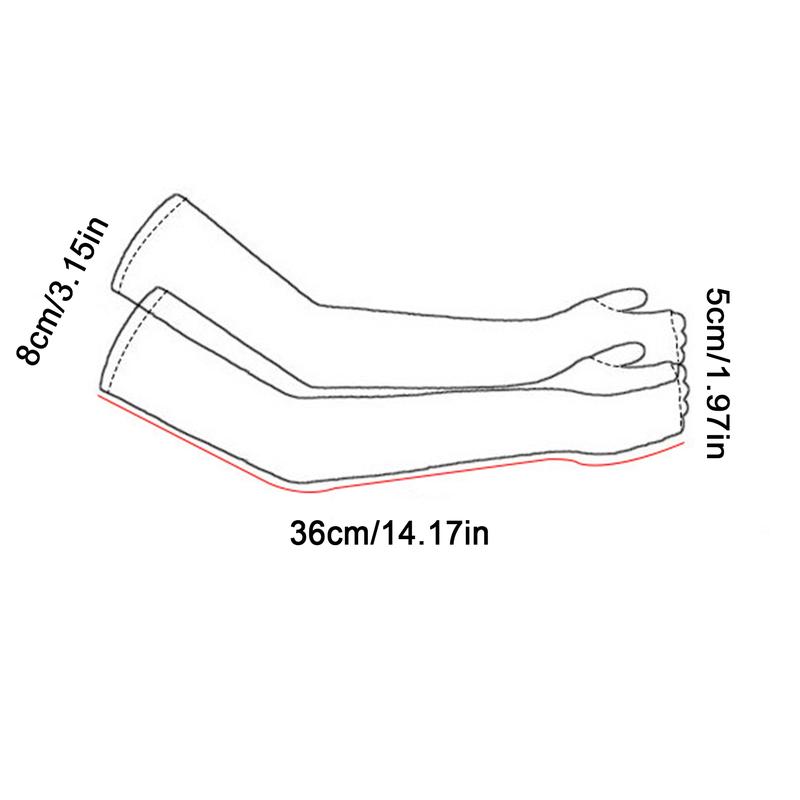 Product Introduction of 1 Pair Kids Sun Protection Arm Sleeves Dew Finger Outdoor Sports Elastic Sun Uv Protective Ice Silk Arm Sleeves 15