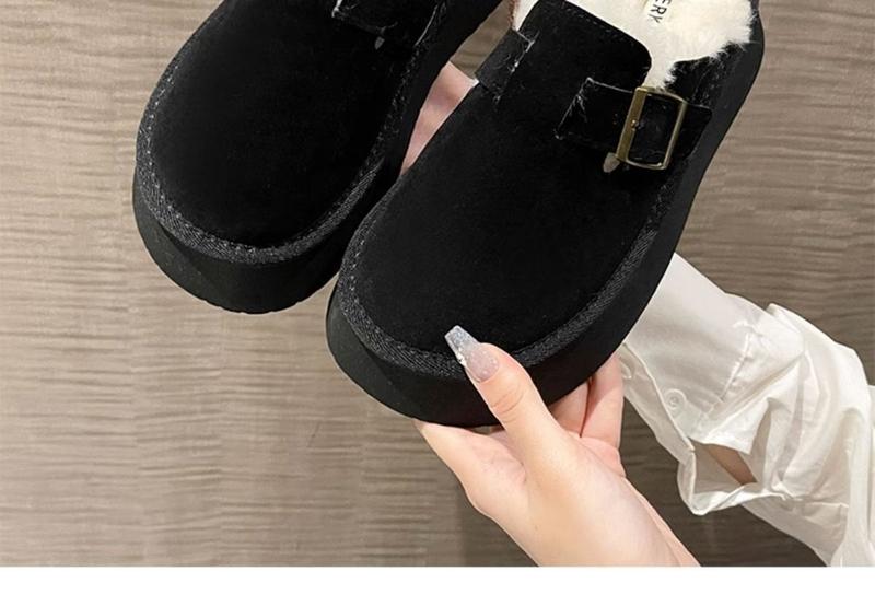Product Introduction of Dép Lê Bên Ngoài Nữ, Furry, Tăng Chiều Cao, Boken Mới, Bít Mũi, Lót Lông Cừu Lười, Ấm Áp, Đế Lười, 20242024 12
