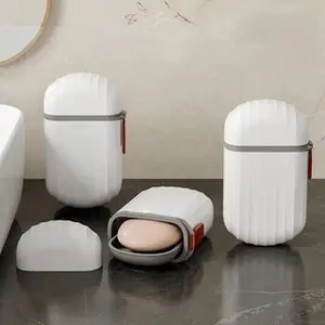 Kotak Sabun Travel Batang Anti Bocor 500ml dengan Tutup Keras & Saringan, Solusi Penyimpanan Sabun Multifungsi untuk Outdoor, Piknik, dan Perjalanan, Model XYZ, 15 x 10 x 5 cm