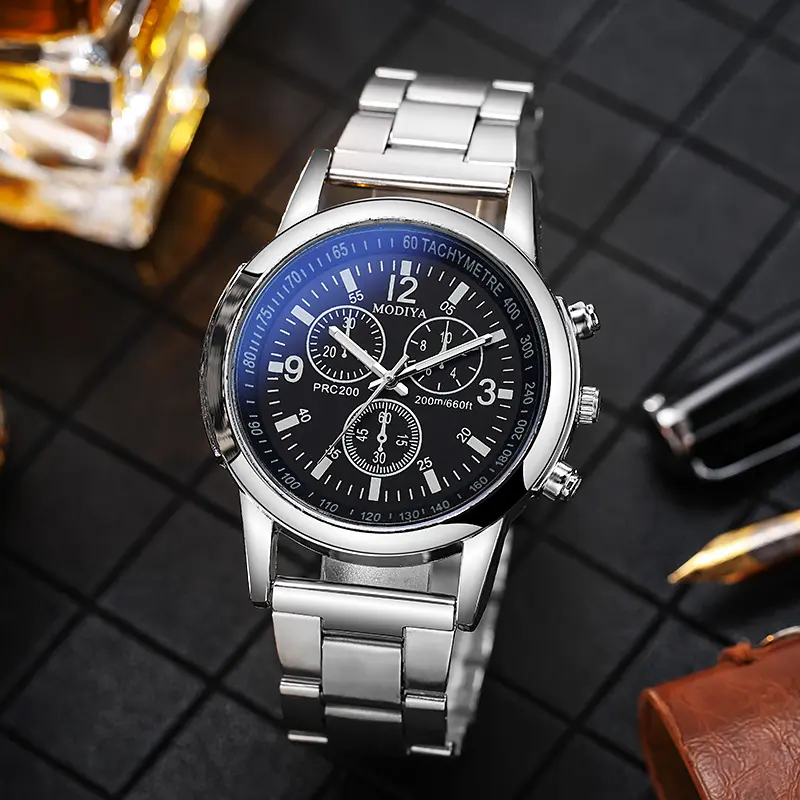 Mens Watches Stainless Steel Waterproof Quartz Wrist Watch Fashion Luxury Business Watch Scratch Resistant Analog Quartz Minimalist Elegant Watch Gifts for Men