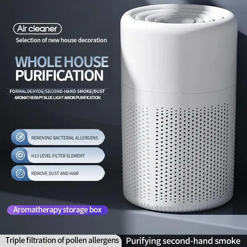 Portable Smart Air Purifier, USB Powered Air Purifier with Scented Sponge, Universal Air Freshener for Home Office Living Room Bedroom 8