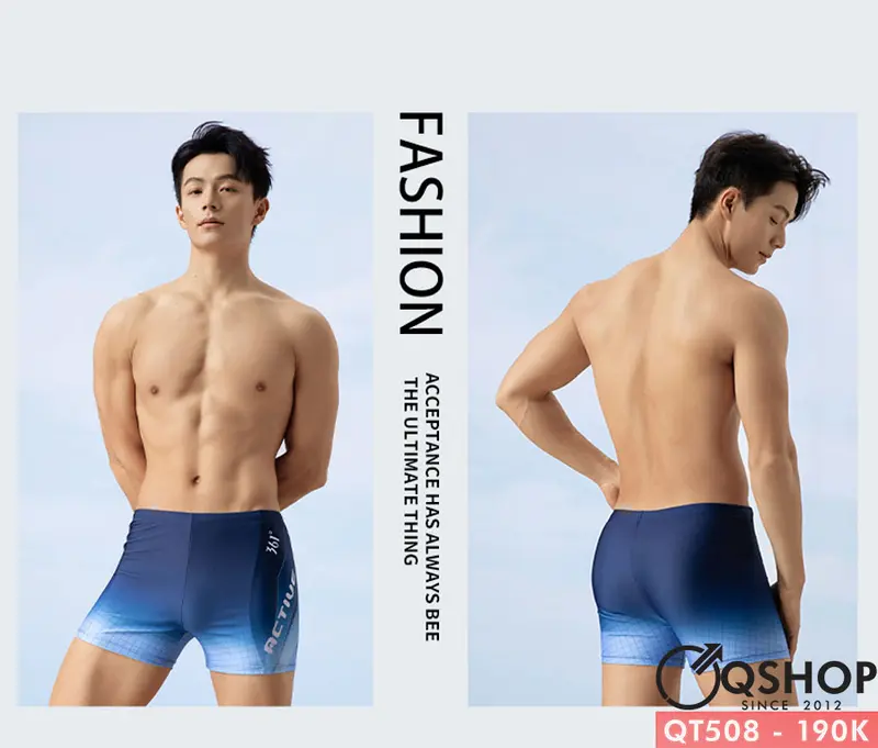 Quần bơi nam boxer đơn giản năng động hàng nội địa Trung QSHOP - QT508 3