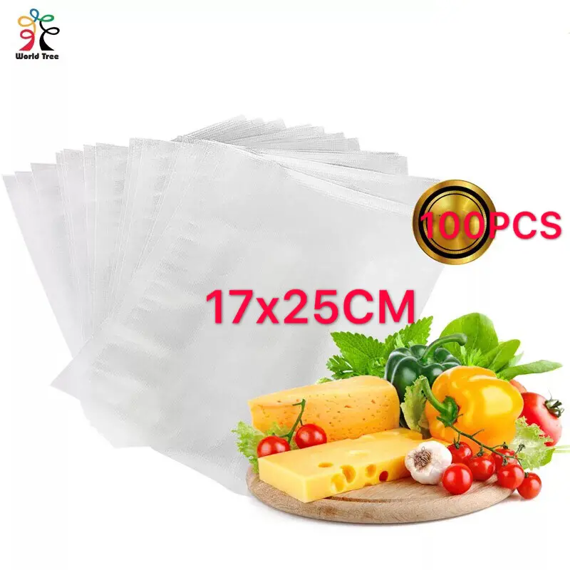 12*500 15*500 17x500cm 12x20 17x25cm Roll Vacuum Sealer Food Saver Bag