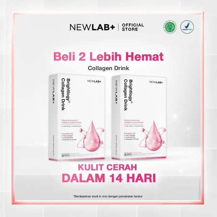 Newlab PAKET HEMAT 2 Brightlogy Collagen Beauty Drink|Kulit Cerah