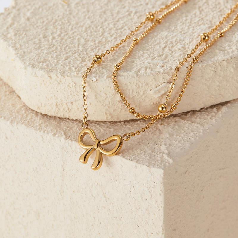 Product Introduction of Stainless Steel Anklet for Women with Bowknot, Unique and Versatile Beach Accessory for Various Occasions anklet 1