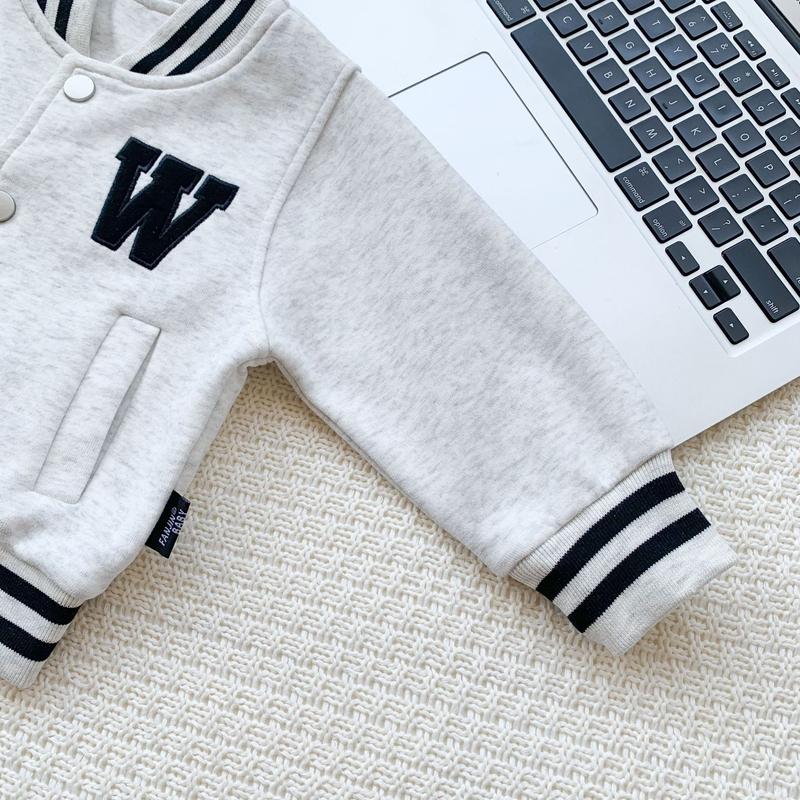 Product Introduction of Infant Toddler Jacket Ins Spring Autumn New Boys and Girls Short Baseball Jacket Baby Embroidered Letter Jacket Trendy 37