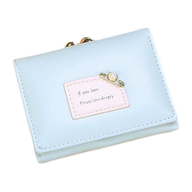  Ví Nữ Thiết Kế Ngắn Thời Trang Ví Gấp Ba Lần Đơn Giản Và Dễ Thương Thích Hợp Cho Học Sinh Ví Cầm Tay Ví Đựng Thẻ ví đựng tiền Xu Da Hình Chữ Nhật 