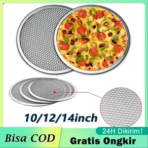 【Dikirim dlm 24jam】 Loyang Pizza Aluminum /Pizza Screen/Pizza Net 10" - 14" Loyang Pizza/ Loyang Kue Crispy Kering