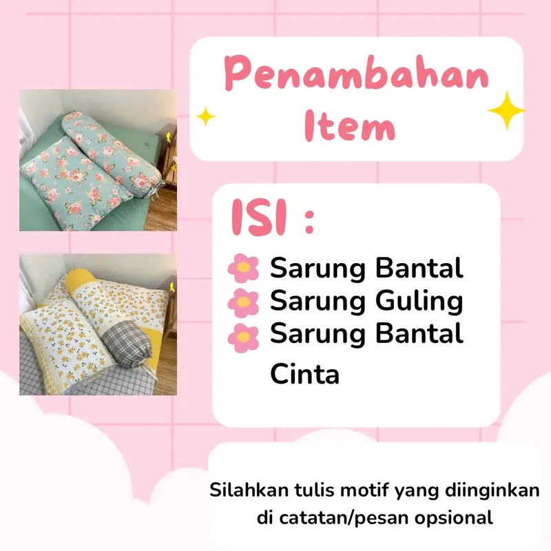Tambah Sarung Bantal dan Sarung Guling 0