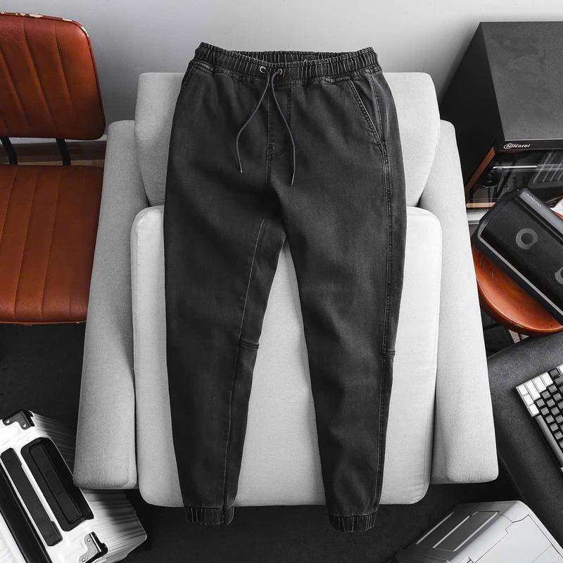 Quần Jean Jogger nam chất co dãn Menswear Pants có thể giặt máy bò