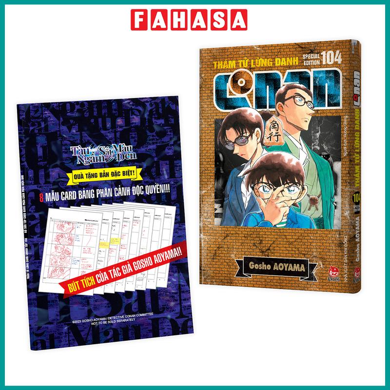 Thám Tử Lừng Danh Conan - Tập 104 - Bản Đặc Biệt - Tặng Kèm Obi + Bộ Sưu Tập Card Bảng Phân Cảnh Movie Tàu Ngầm Sắt Màu Đen - Truyện Tranh