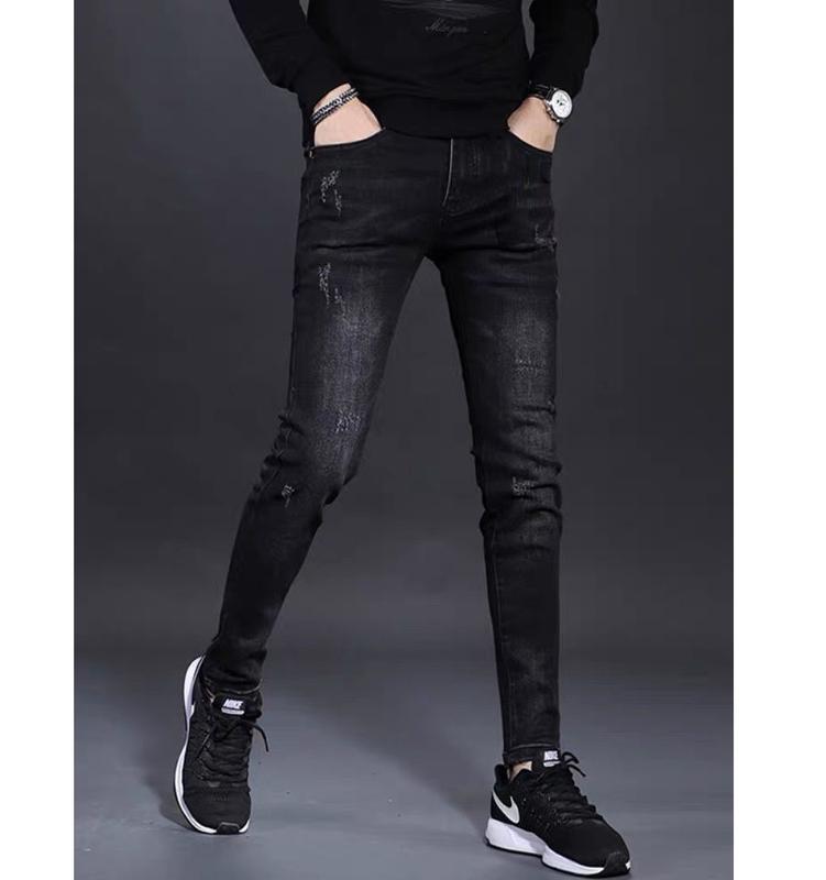 QUẦN JEAN NAM VẢI GIÃN THOẢI MÁI DÀY DẶN ĐEN CÀO XƯỚC NHẸ DÁNG ÔM NHẸ BODY 310C Menswear Pants Cotton Denim X1 Có Túi Kem