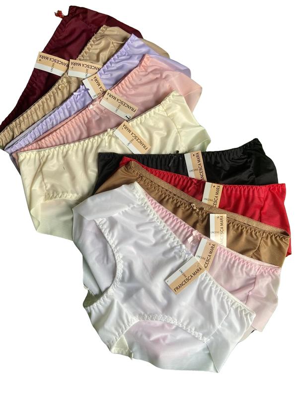 Combo 10 quần lót nữ chất Lụa Cạp cao from to 8 màu -KHÔNG CHỌN MÀU Women
