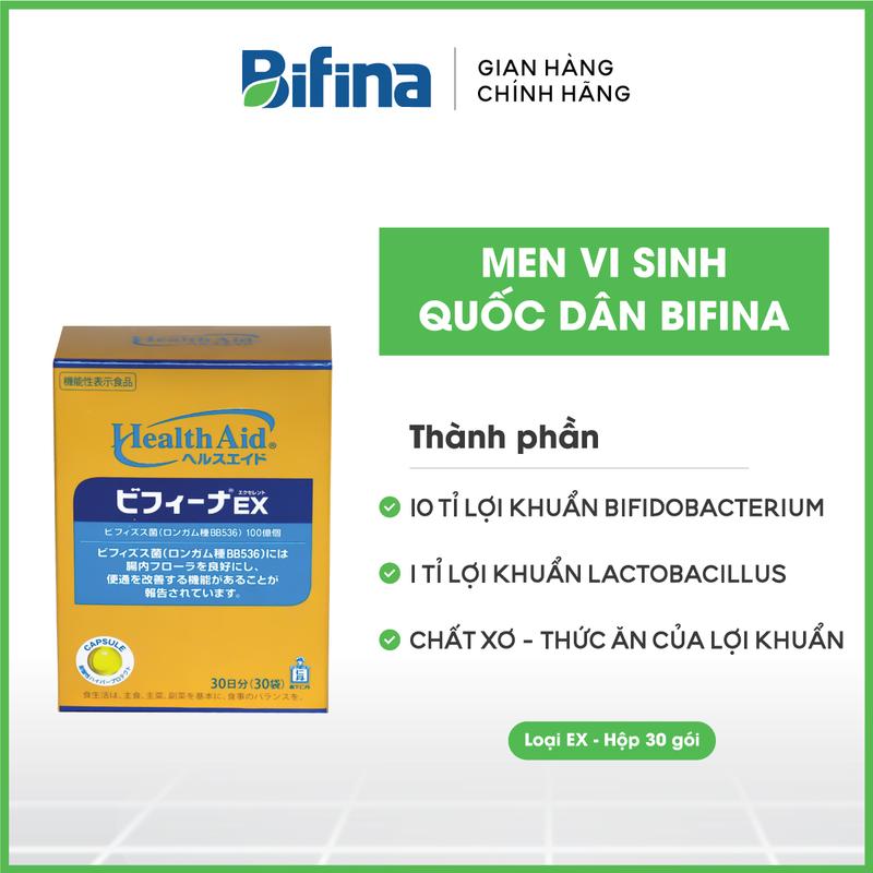  Men vi sinh men tiêu hóa Bifina Nhật Bản - Đại tràng ruột kích thích rối loạn tiêu hóa - Loại Ex 