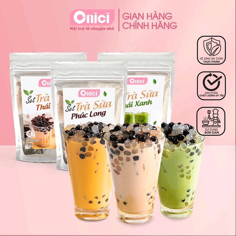 SET DÙNG THỬ trà sữa phúc long, thái xanh, thái đỏ 5-7 ly Bếp Của Mẹ ONICI set nguyên liệu trà sữa