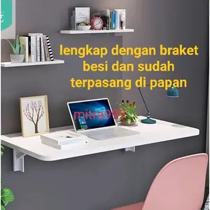 MEJA lipat dinding 80 x 40 60 x40 60 x30 50x30 Besi Kayu Furniture