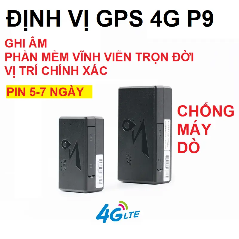 Định vị GPS dùng pin P9, pin 5,7 ngày, phần mềm miễn phí trọn đời 0