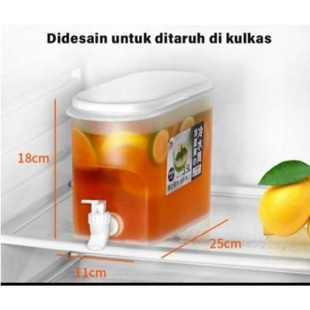 Product Introduction of JOIN Dispenser Tempat Air Minum 3.5L/ Dispenser Jus Box Kontainer Masuk Kulkas / Dispenser Infused Water 17