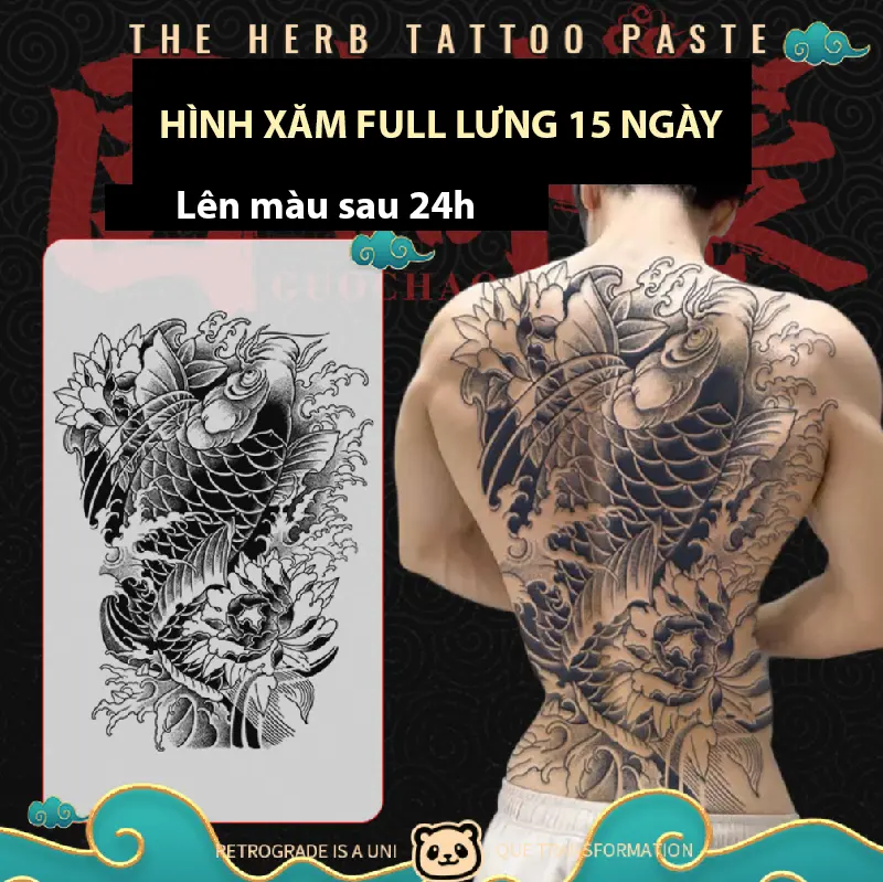 Hình xăm full lưng lưu da 15 ngày 1