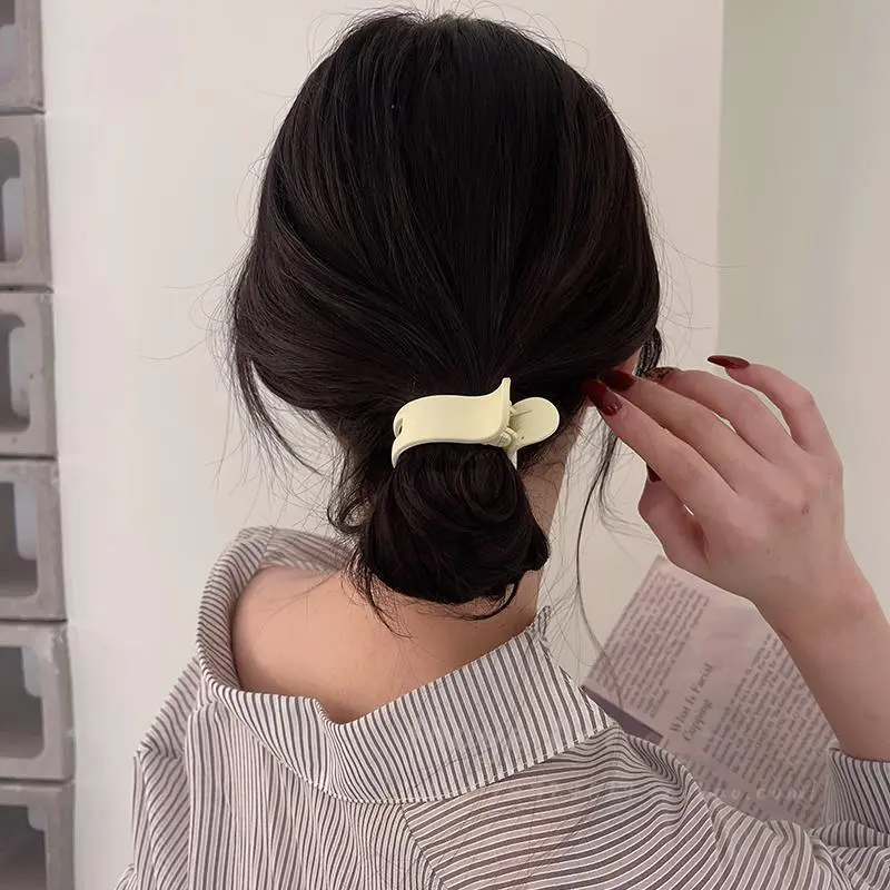 Kẹp Tóc Đuôi Ngựa, Thiết Kế Đơn Giản, Màu Trơn Dành Cho Nữ, Kẹp Tóc Sau Đầu, Cảm Giác Sang Trọng, Thích Hợp Để Làm Búi Tóc Và Đuôi Ngựa Cao, Bán Chạy, Hàng Mới Về 3