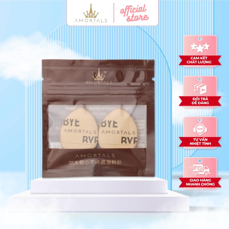 Bông Mút Phấn Trang Điểm AMORTALS Mini Ngón Tay Hình Quả Trứng Mềm Mại Giúp Đánh Kem Che Khuyết Điểm, Kem Nền Và Cushion Cosmetic Nữ Mỹ Phẩm