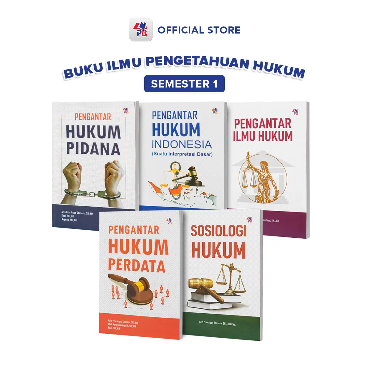 Buku Hukum Semester 1 : Pengantar Hukum Pidana / Ilmu Hukum Indonesia / Pengantar Ilmu Hukum / Pengantar Hukum Perdata /  Sosiologi Hukum Kuliah / Pustaka Baru Press - PB