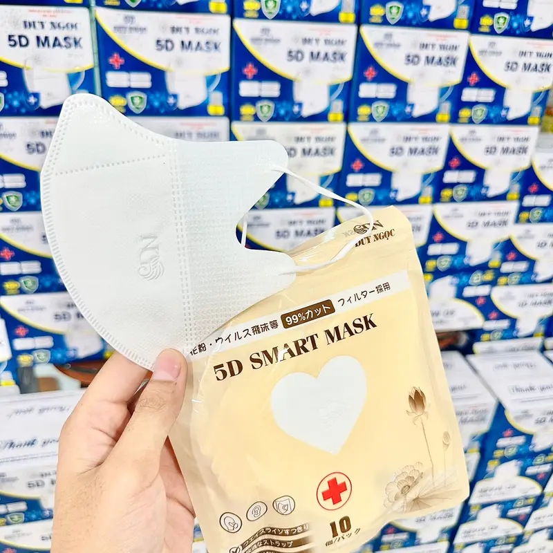￼combo 4 hộp Khẩu Trang 5D Duy Ngọc - Thùng 200 Chiếc Khẩu Trang Kháng Khuẩn 3 Lớp 0