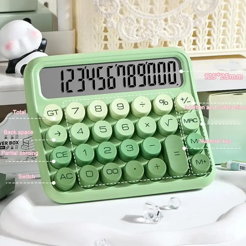 Máy Tính Tính Kiểu Máy Đánh Chữ, Thiết Kế Công Thái Học Máy Tính 12 Chữ Số Chuyên Nghiệp, Cơ Khí Im Lặng, Dành Cho Kế Toán 5