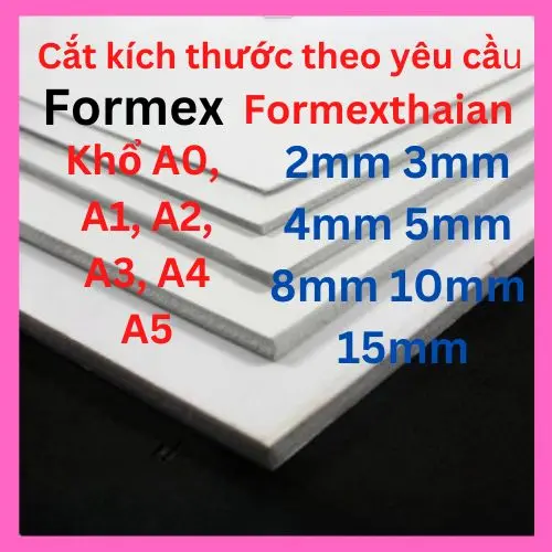 Bìa mô hình Formex A0 A1 A2 A3 A4 A5 (2mm 3mm 5mm 8mm 10mm) foam,fomic nguyên liệu làm mô hình handmade, kiến trúc