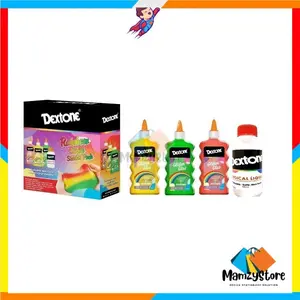Rainbow kit Mainan anak - Slime Glitter Dextone Rainbow Squishy Toys