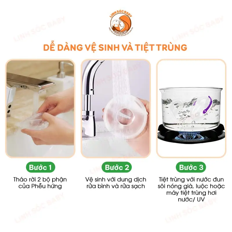 Hộp 2 Phễu hứng sữa silicon chống tràn Mama's Choice, an toàn tiện lợi dùng thay miếng lót thấm sữa 7