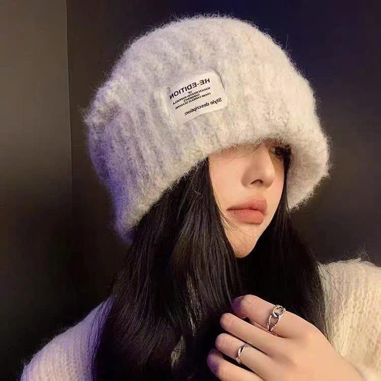 LBT89 Mũ Len Beanie Thời Trang Nón Trùm Đầu Giữ Ấm Thu Đông Cho Nam Nữ