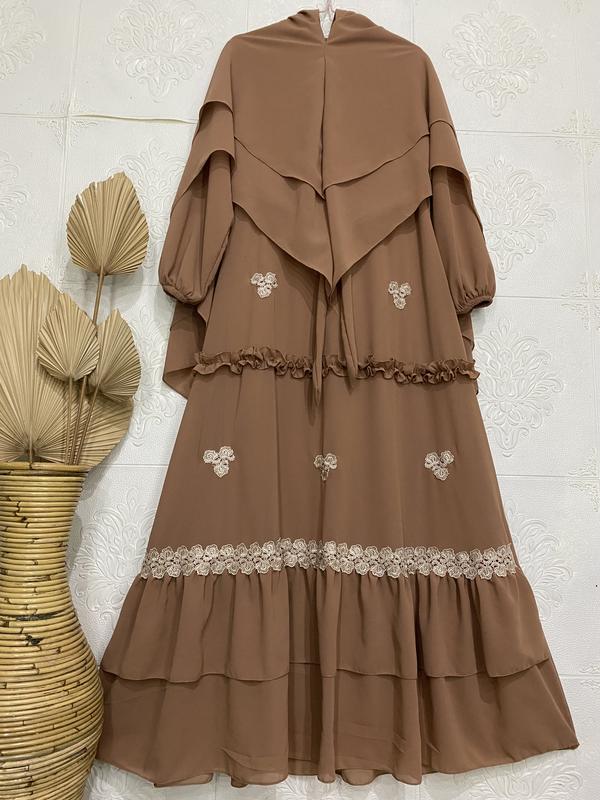 Gamis Syari Ceruty Babydoll Kode SB | Gamis Set Khimar Polos 2